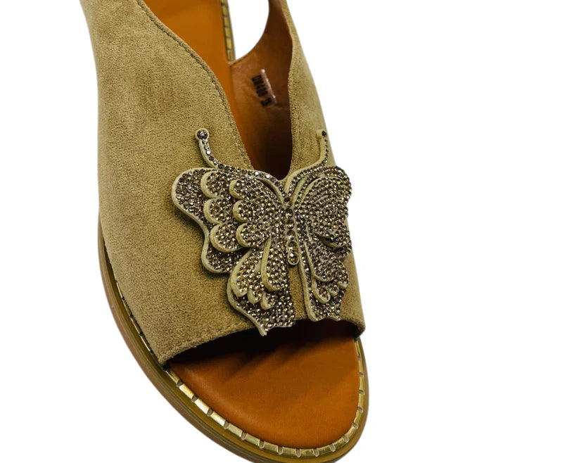 Women's Ankle Strap Flat Sole Butterfly Sandals