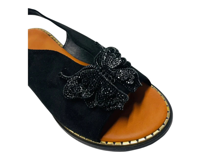 Women's Ankle Strap Flat Sole Butterfly Sandals