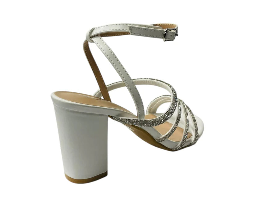 Diamante Strappy Block Heels