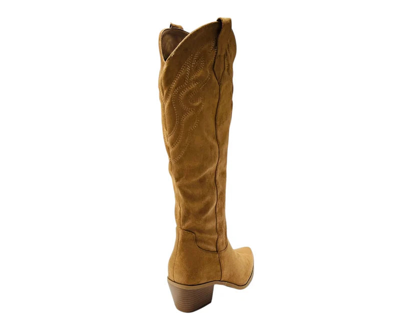 Western Embroidered Knee High Cowboy Boots