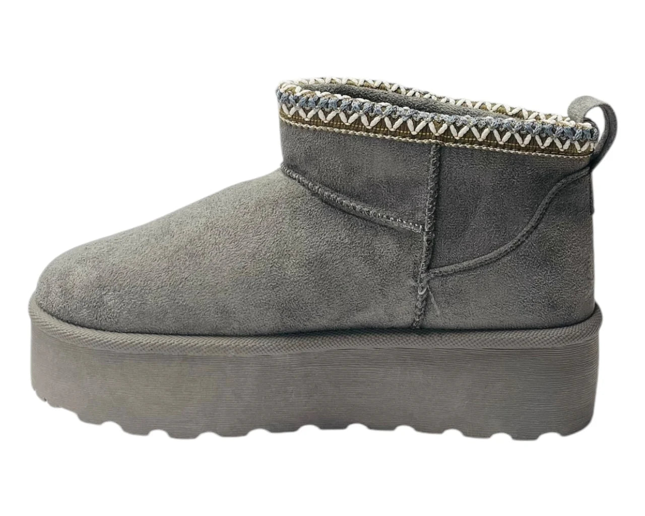 Women's Faux Fur Lining Platform Mini Ankle Boots