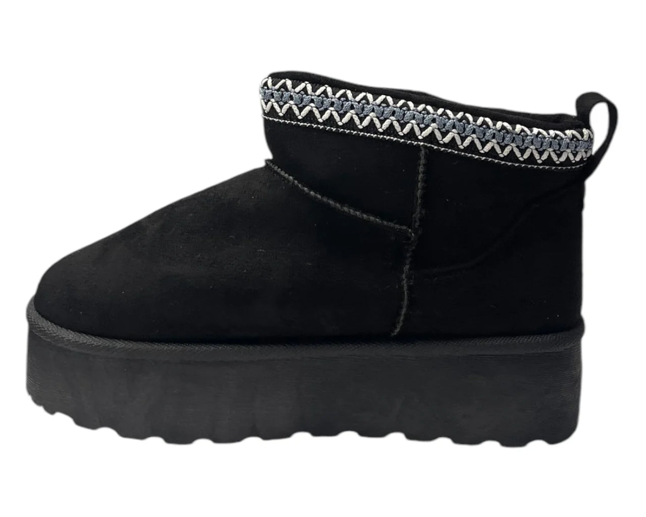 Women's Faux Fur Lining Platform Mini Ankle Boots