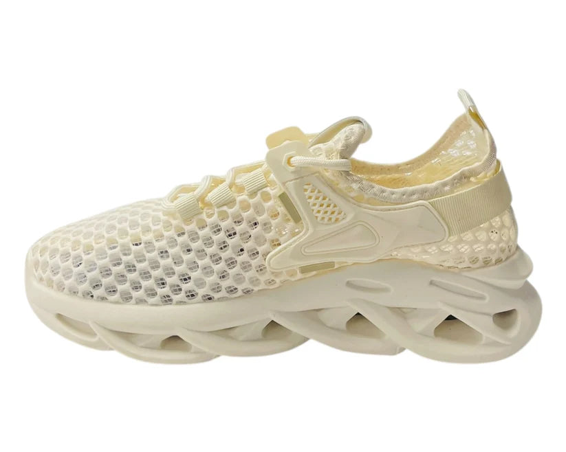 Women's Junior's Mesh Lace Up Summer Trainers