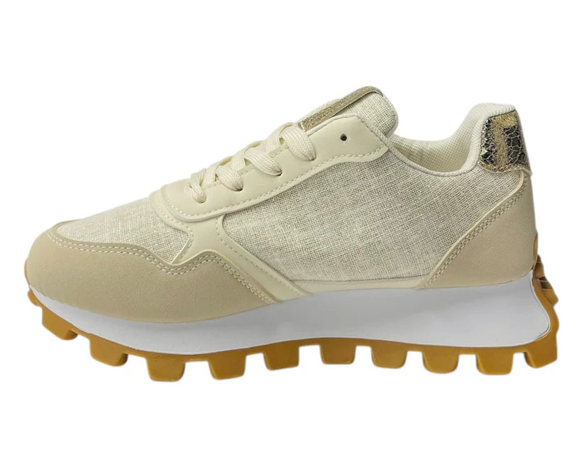 Women's Junior's Chunky Sole Lace Up Sports Trainers