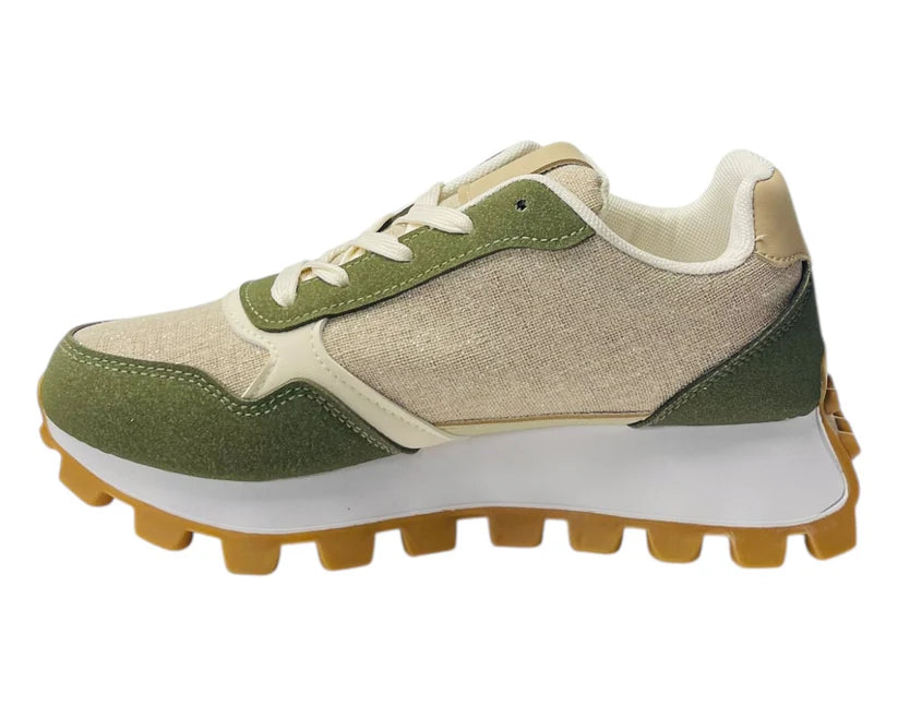 Women's Junior's Chunky Sole Lace Up Sports Trainers