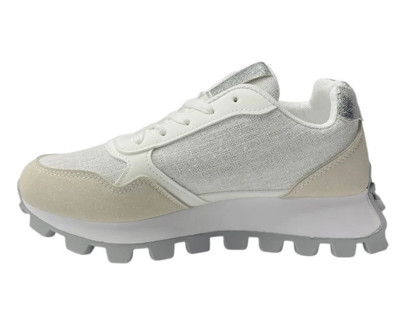 Women's Junior's Chunky Sole Lace Up Sports Trainers