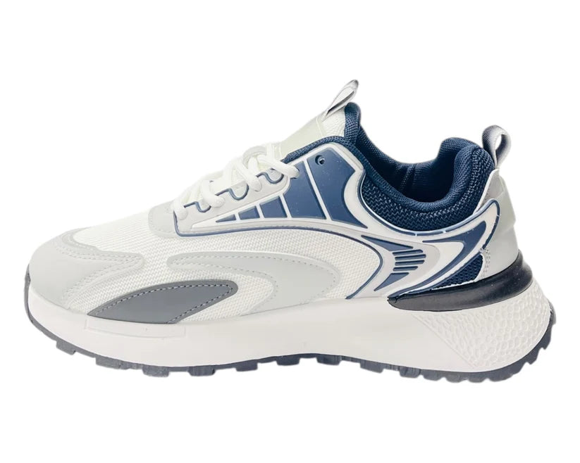 Men's Chunky Sole Mesh Lace Up Trainers