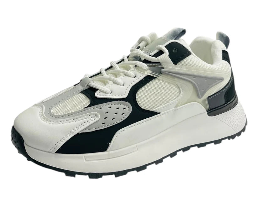 Men's Chunky Sole Mesh Lace Up Trainers
