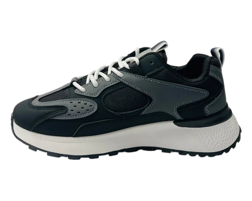 Men's Chunky Sole Mesh Lace Up Trainers