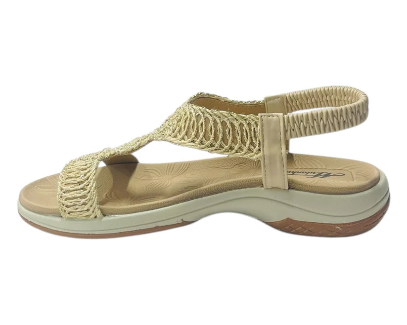 Women's Elastic Ankle Strap Comfy Sandals