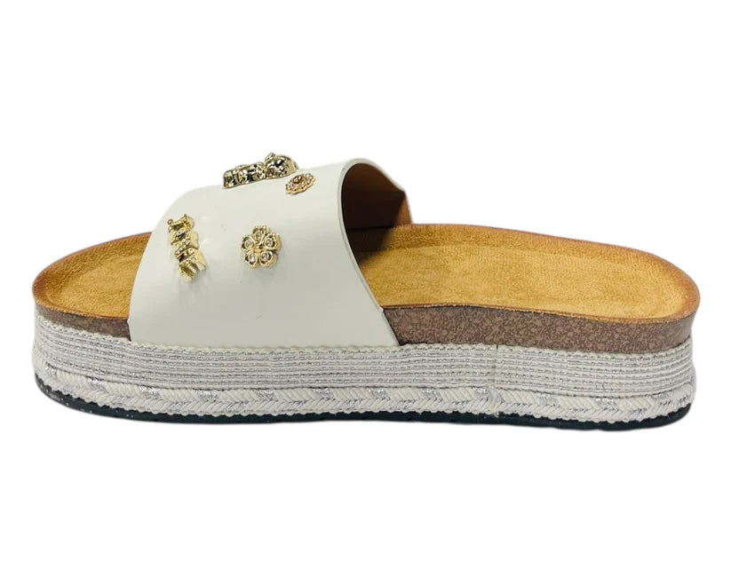 Women's Wide Strap Padded Mules Sandals