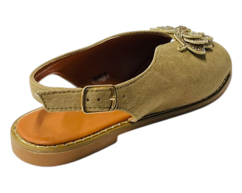 Women's Ankle Strap Flat Sole Butterfly Sandals