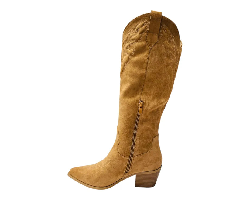 Western Embroidered Knee High Cowboy Boots