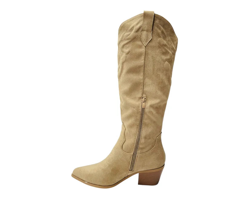 Western Embroidered Knee High Cowboy Boots