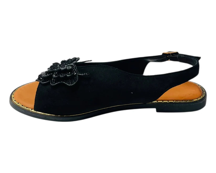 Women's Ankle Strap Flat Sole Butterfly Sandals