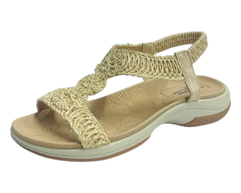 Women's Elastic Ankle Strap Comfy Sandals