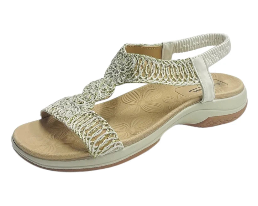 Women's Elastic Ankle Strap Comfy Sandals