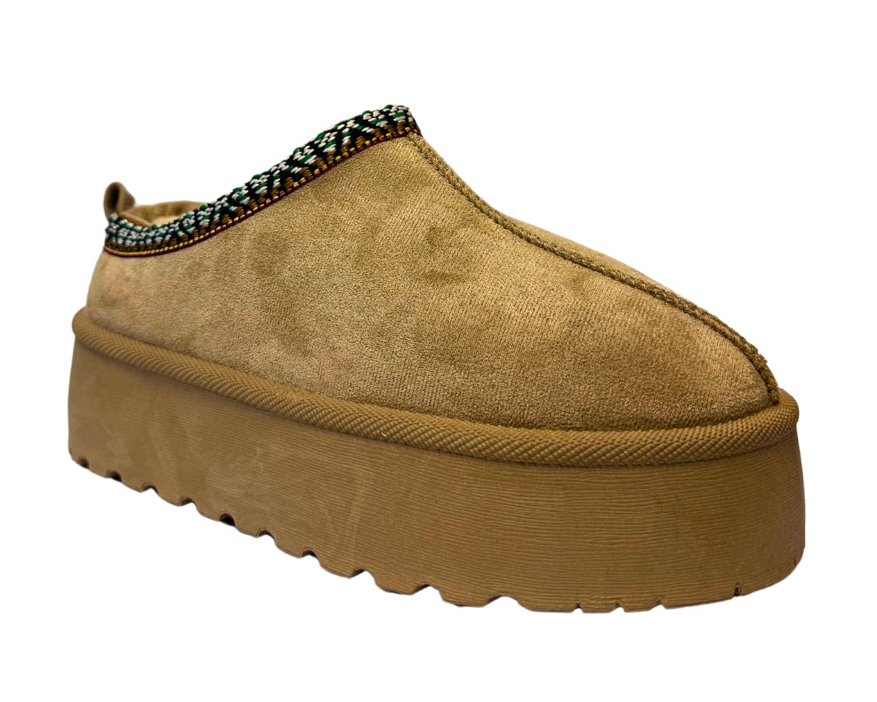 Faux Fur Lined Aztec Platform Shoes