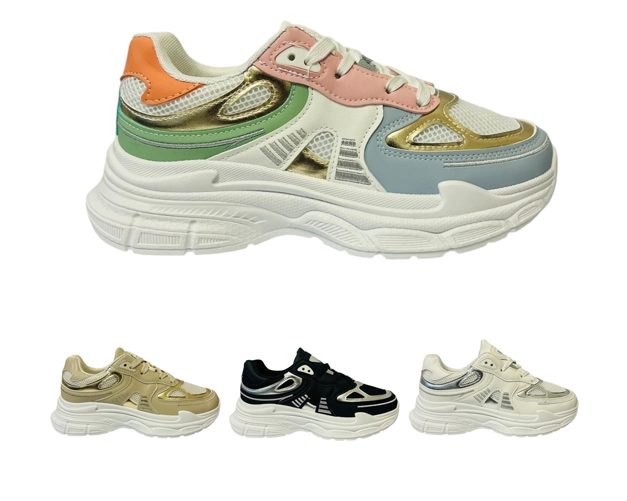 Women's Casual Chunky Sole Lace Up Trainers