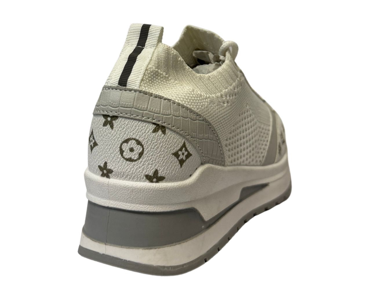 Women's Platform Casual Faux Leather Lace Up Trainers