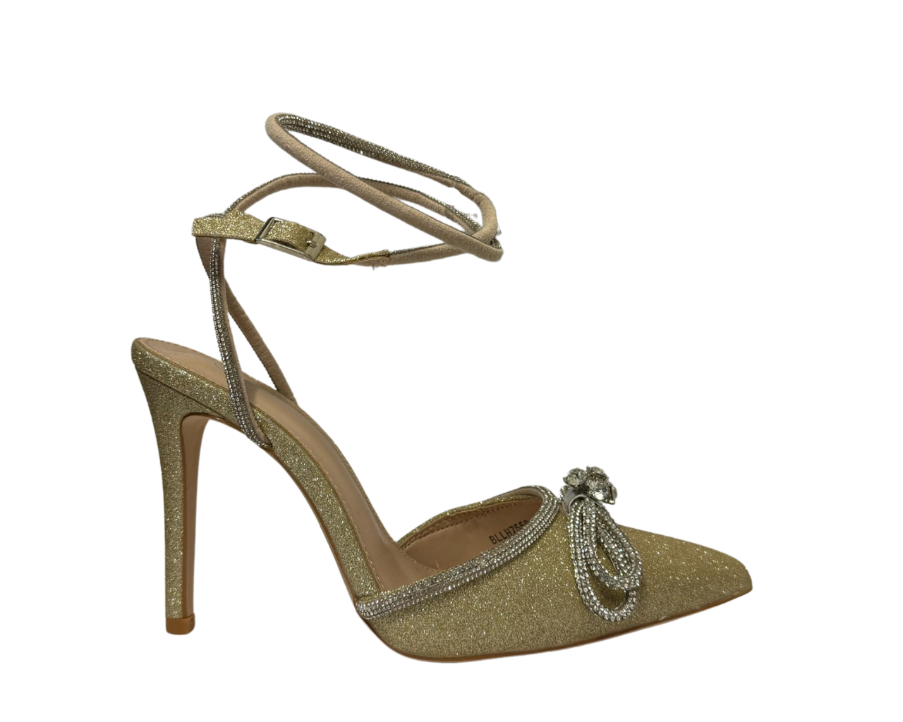 Women's Rhinestone Decor Ankle Strap Court Shoes
