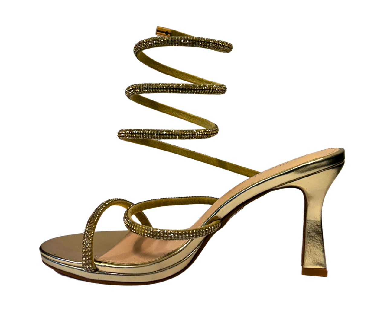 Women's Diamante Snake Anklet High Heel Shoes