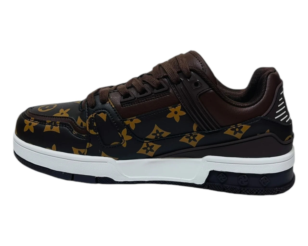 Men's Casual Faux Leather Lace Up Trainers