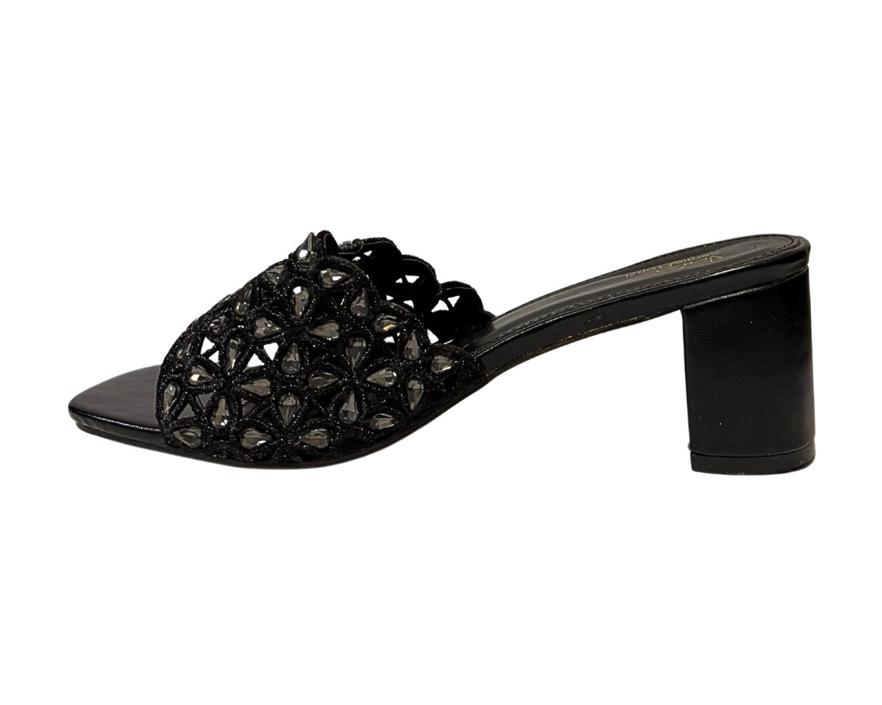 Women's ST017 Block Heel Heel Rhinestone Shoes