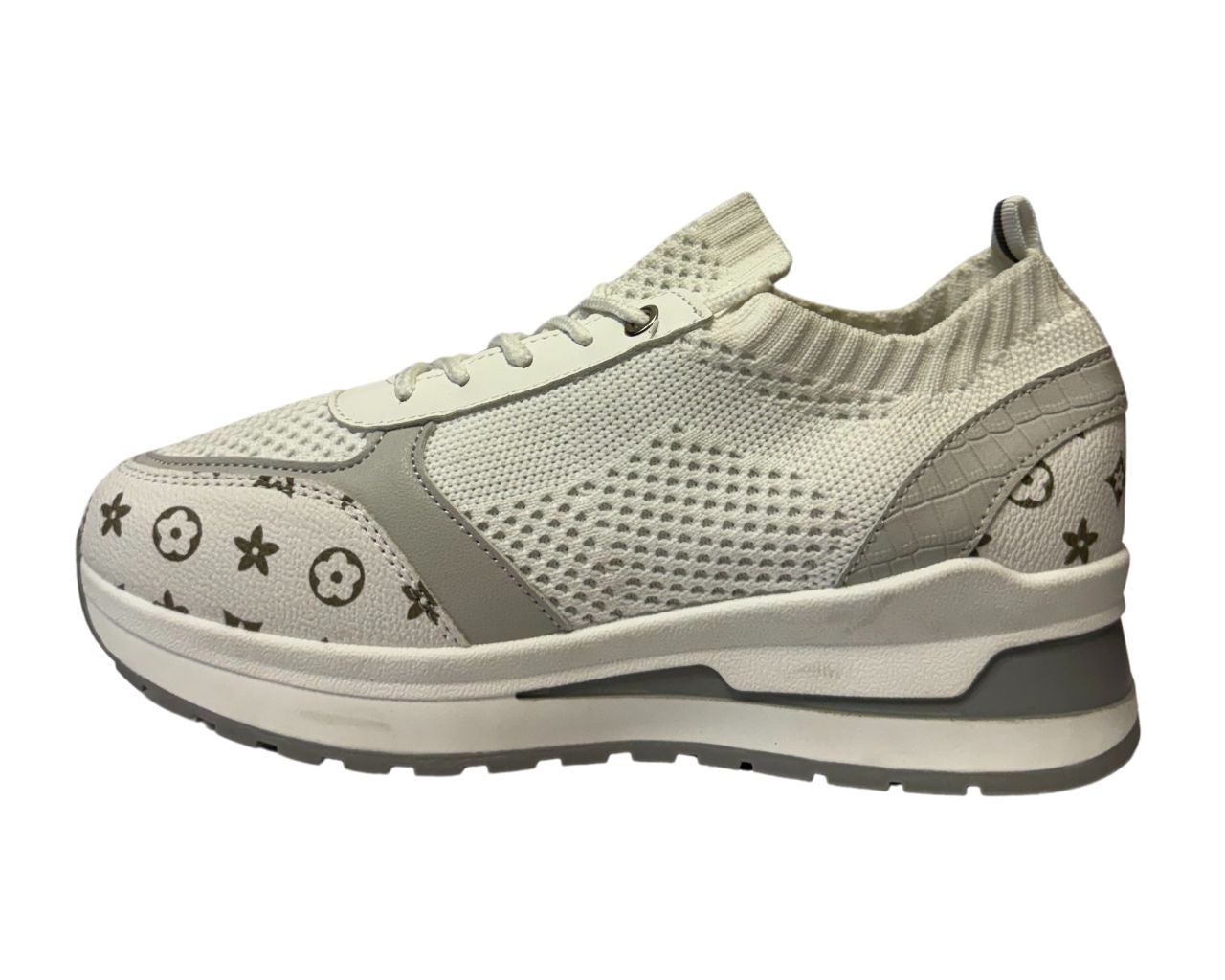 Women's Platform Casual Faux Leather Lace Up Trainers