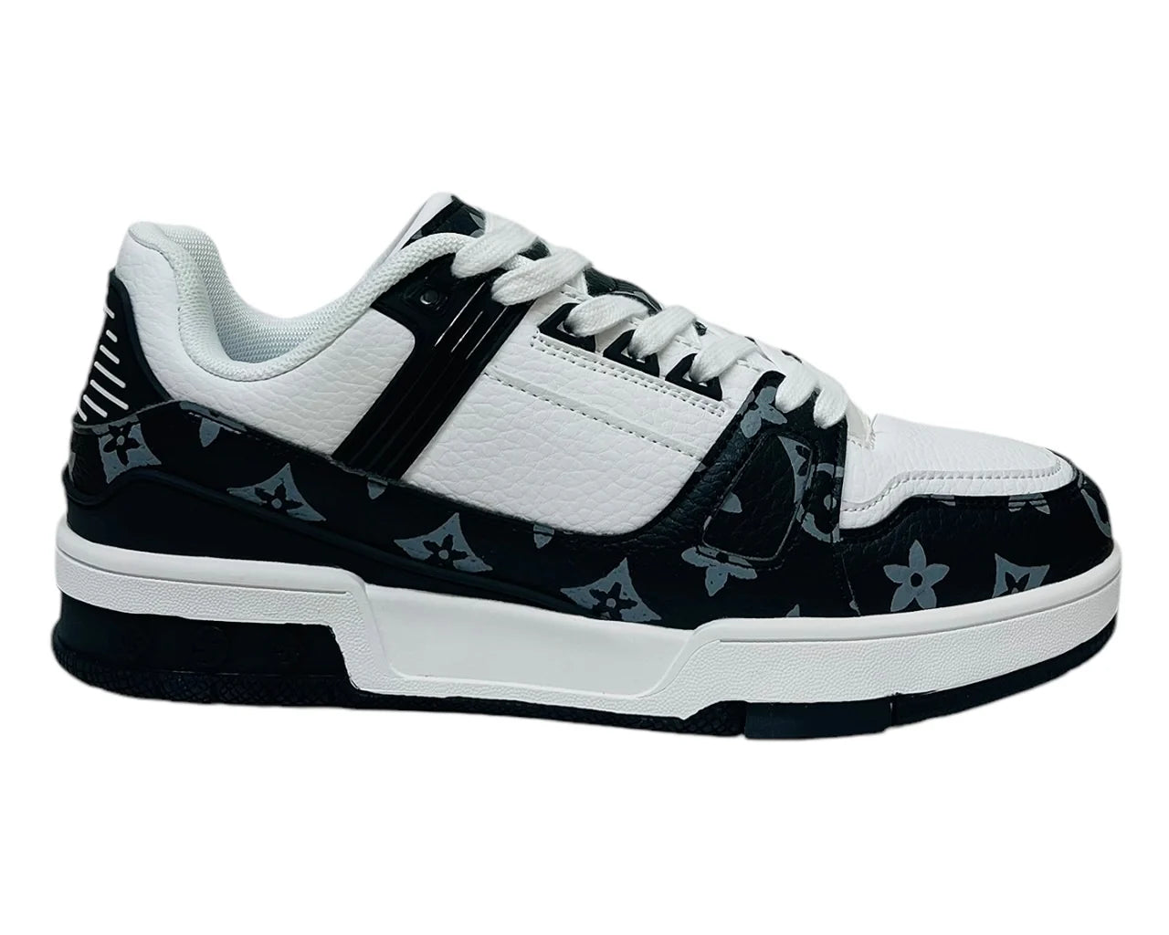 Men's Casual Faux Leather Lace Up Trainers