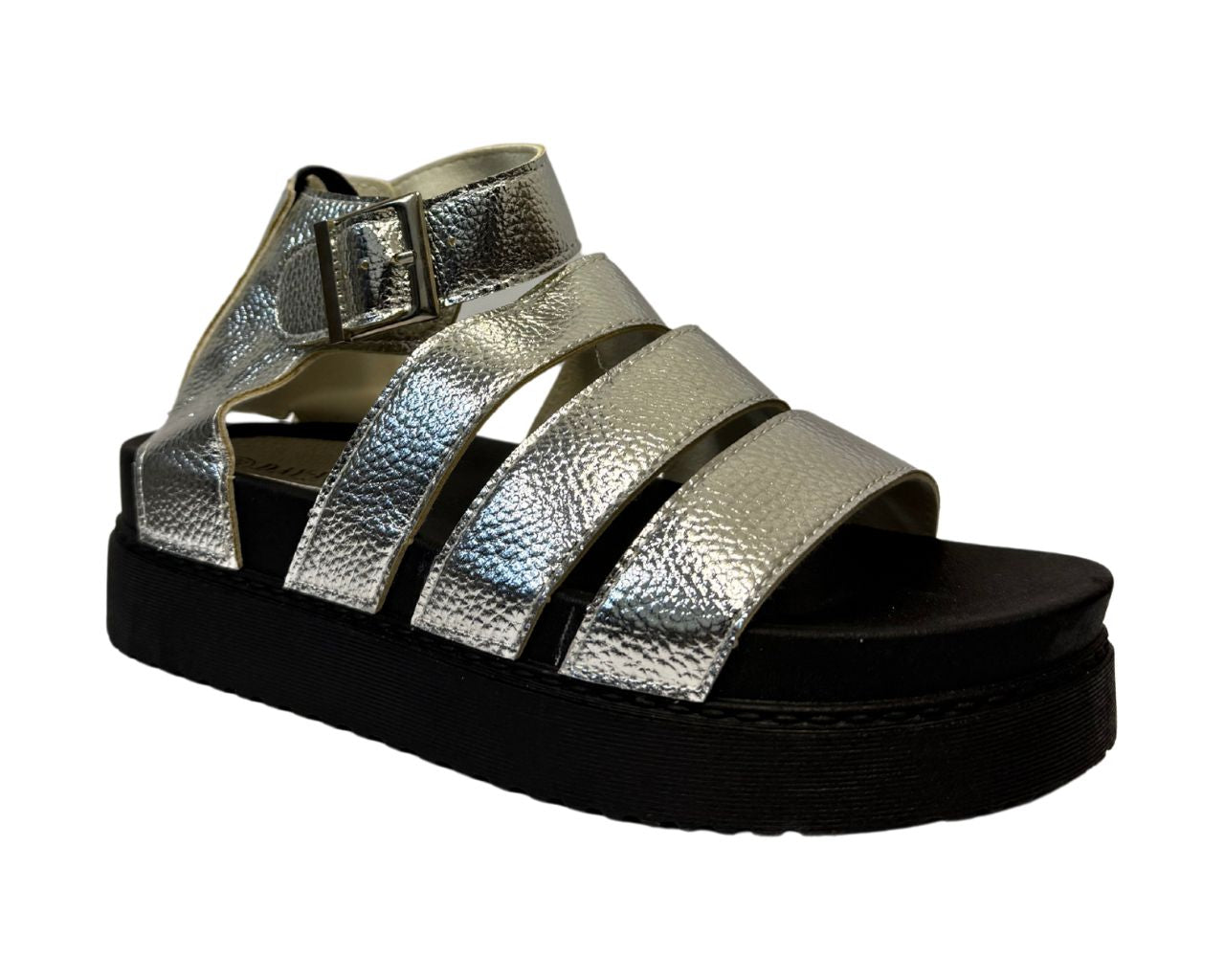 Women's Faux Leather Chunky Sole Gladiator Sandals