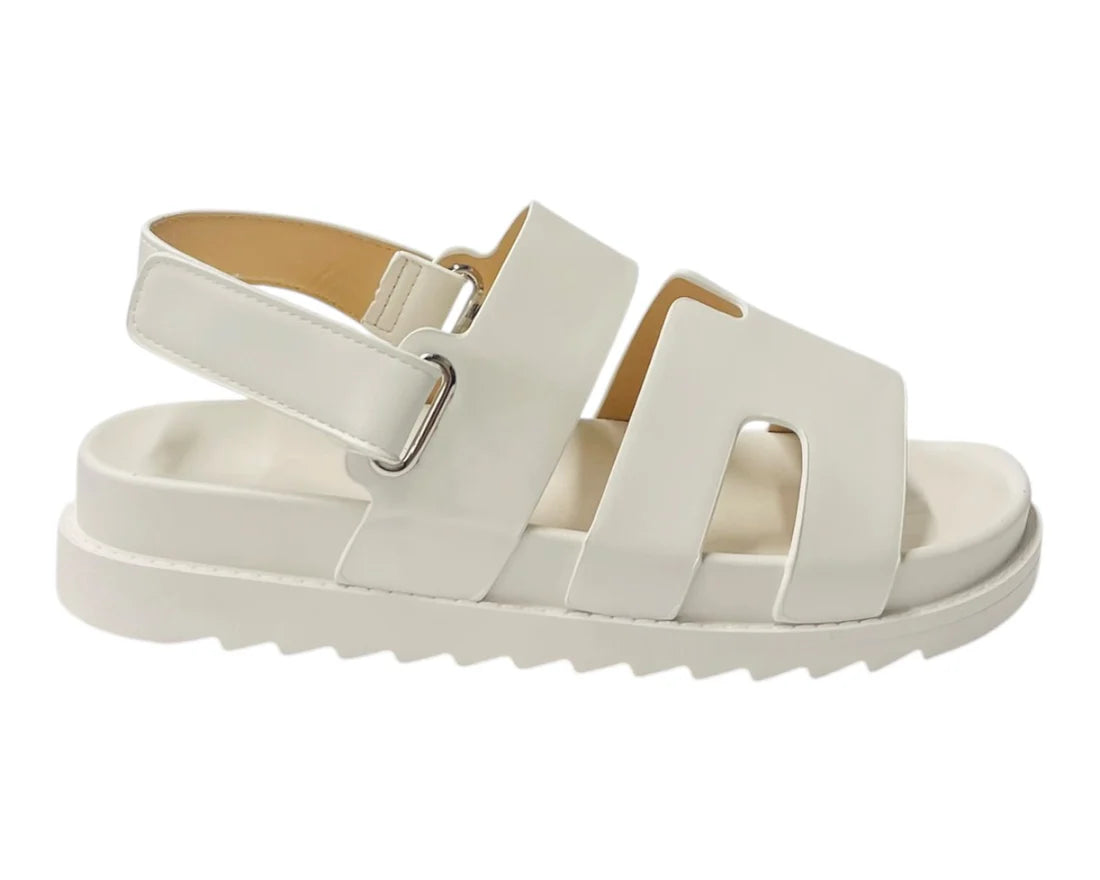 Women's Cut Out Strap Chunky Flatform Sandals