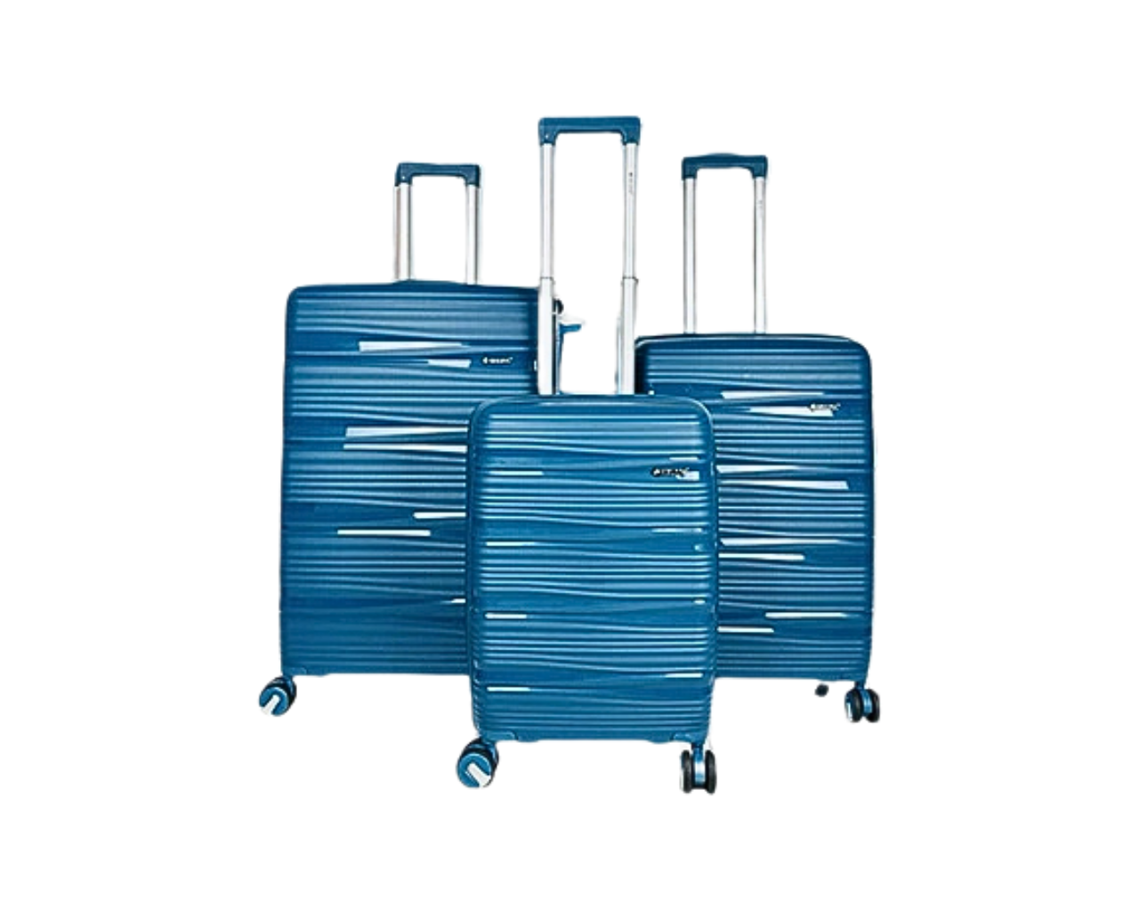 Hard Shell Lightweight Set of 3 Polypropylene Suitcases with Expandable Gusset