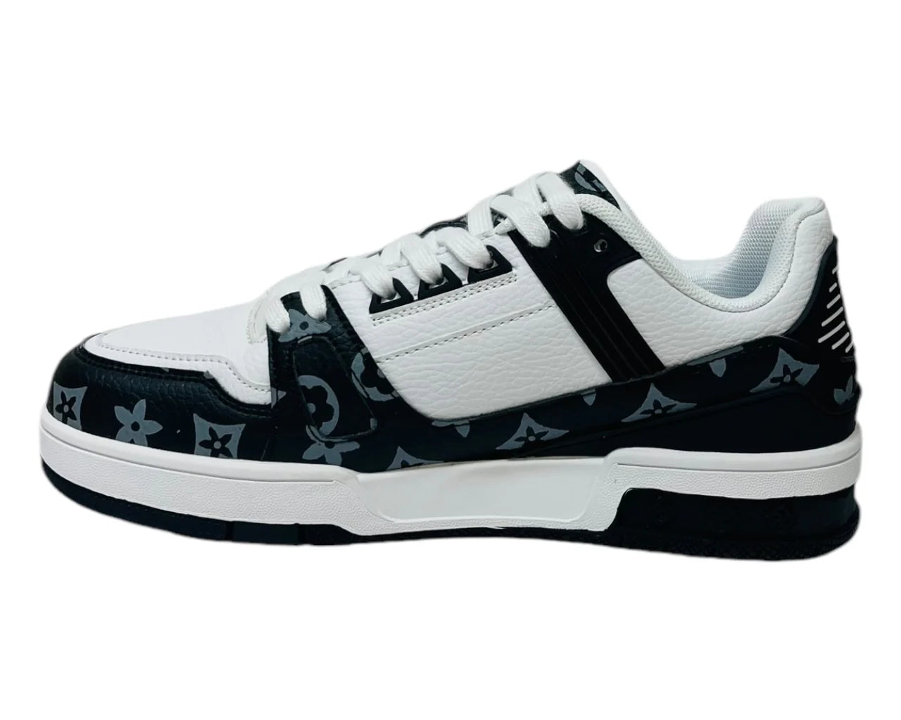 Men's Casual Faux Leather Lace Up Trainers