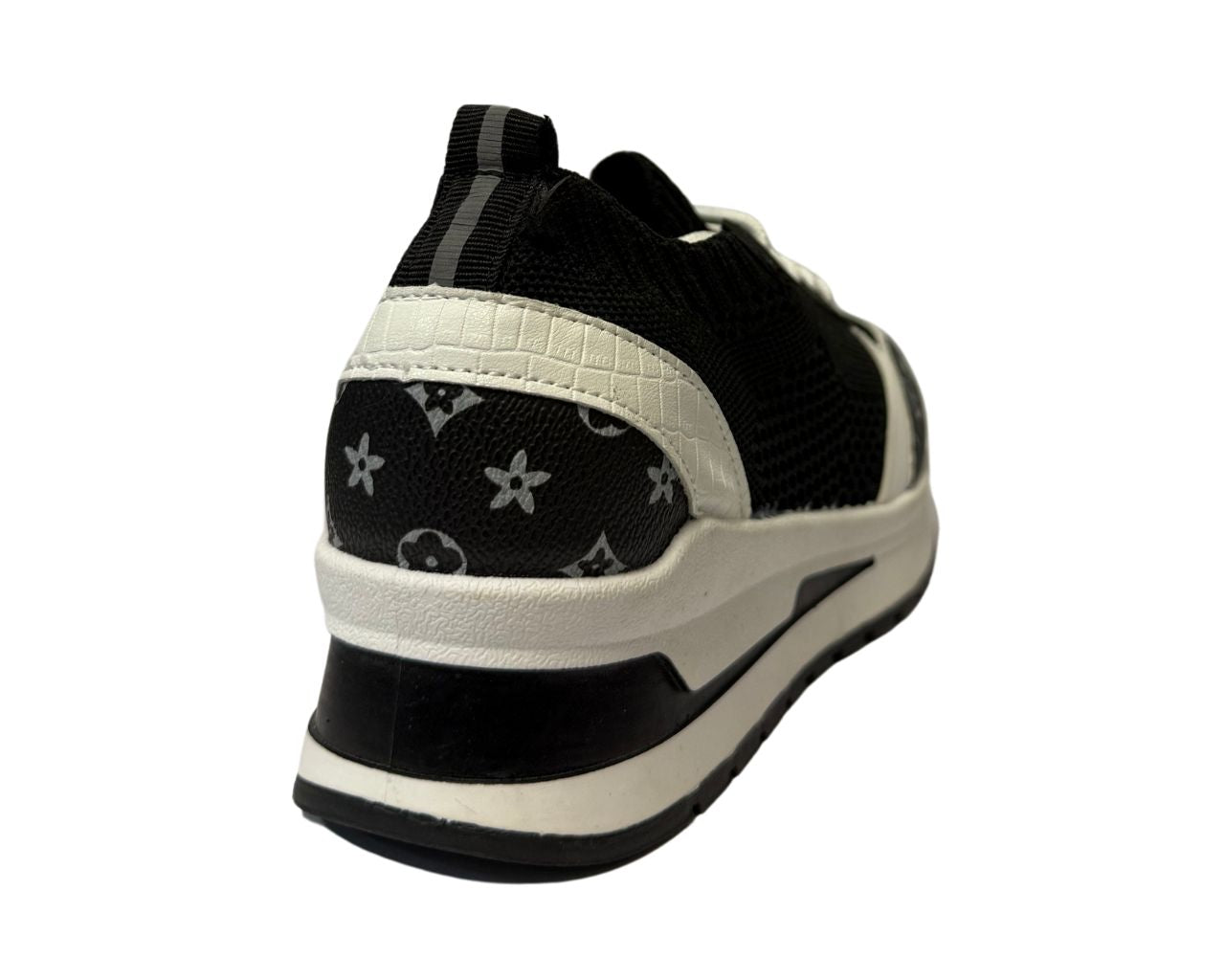 Women's Platform Casual Faux Leather Lace Up Trainers