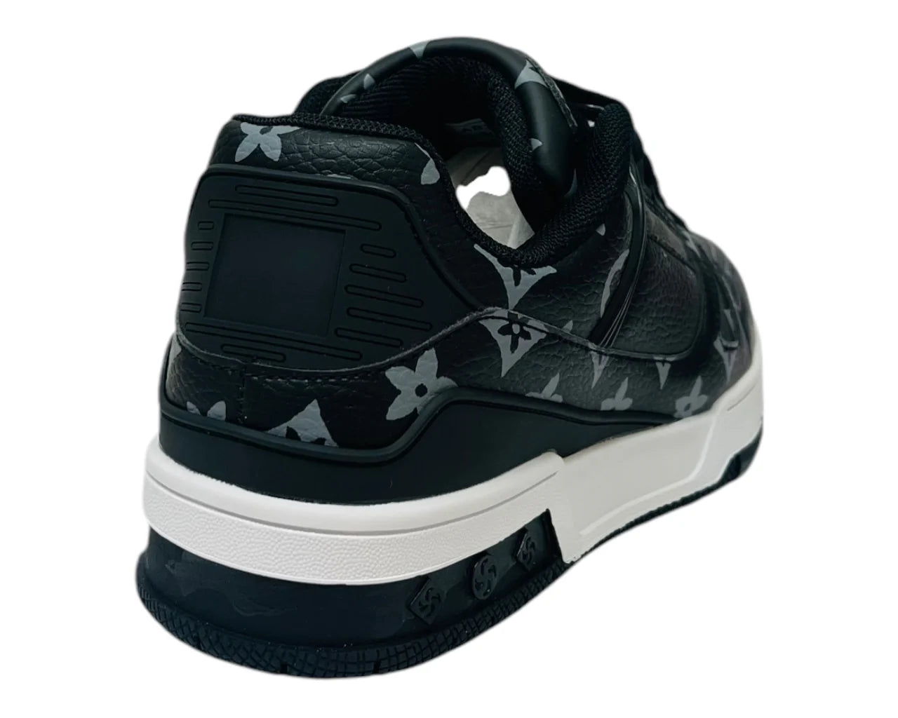 Men's Casual Faux Leather Lace Up Trainers