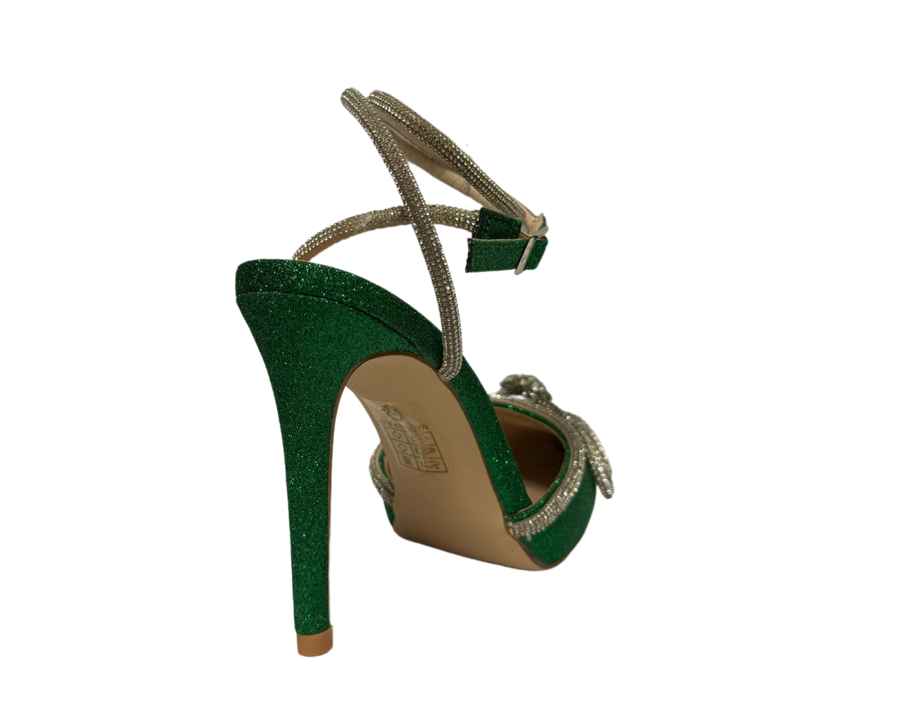 Women's Rhinestone Decor Ankle Strap Court Shoes
