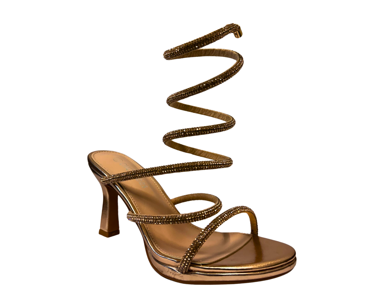 Women's Diamante Snake Anklet High Heel Shoes