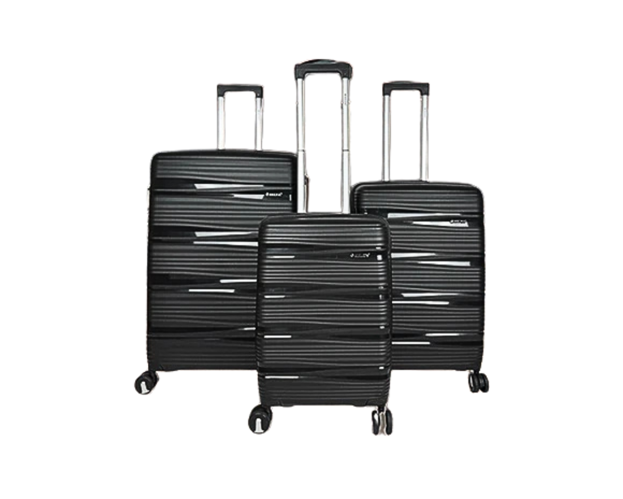 Hard Shell Lightweight Set of 3 Polypropylene Suitcases with Expandable Gusset