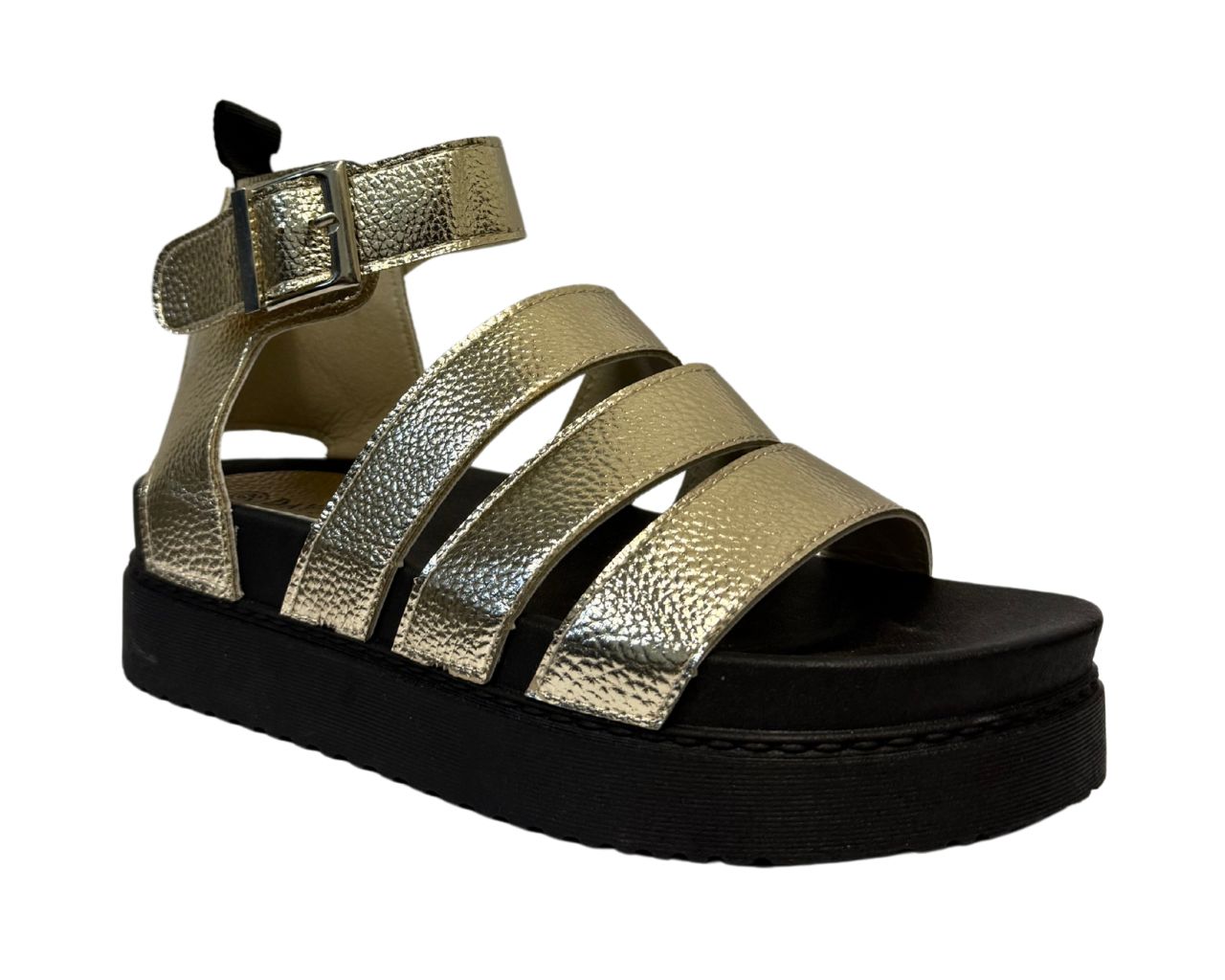 Women's Faux Leather Chunky Sole Gladiator Sandals