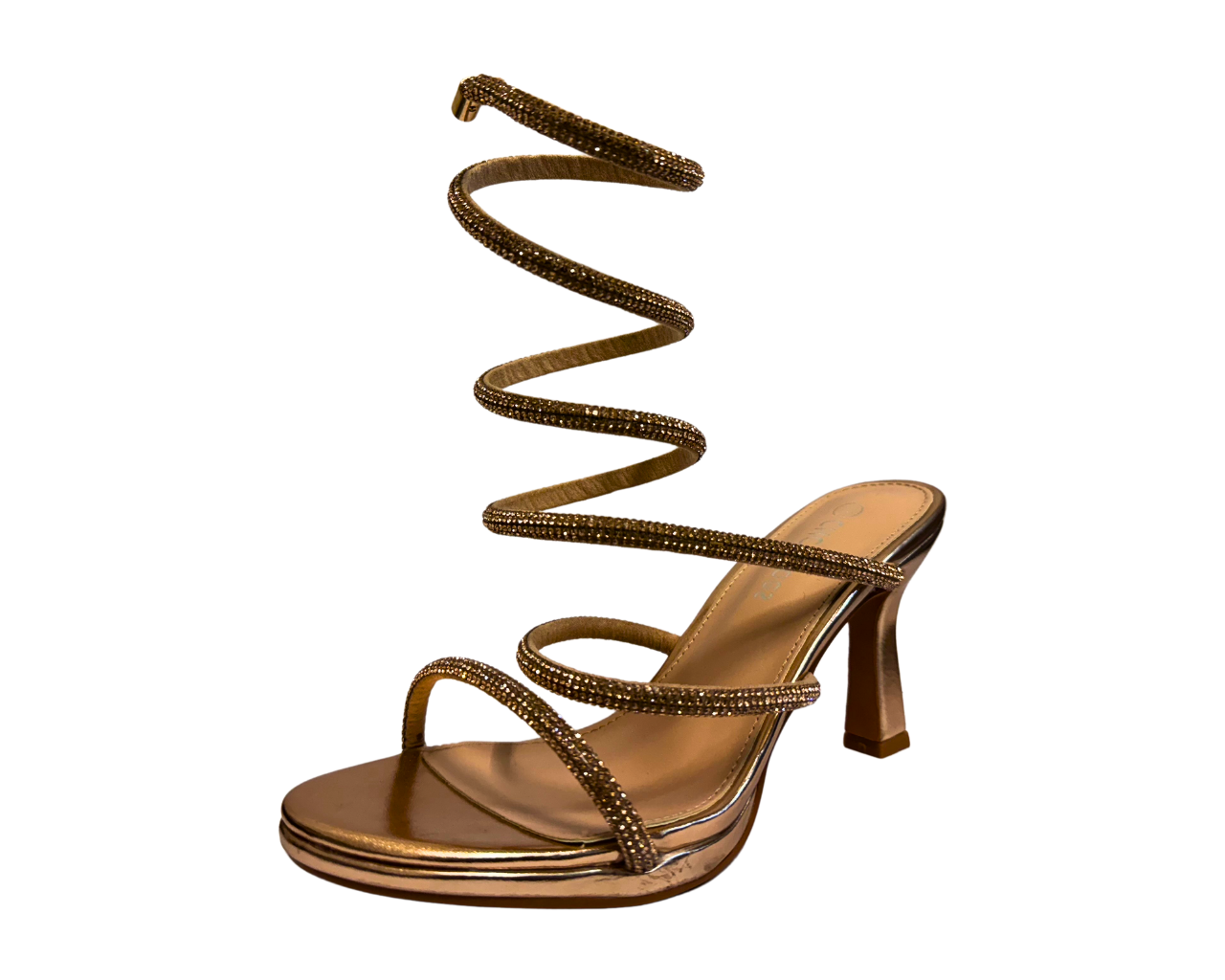 Women's Diamante Snake Anklet High Heel Shoes