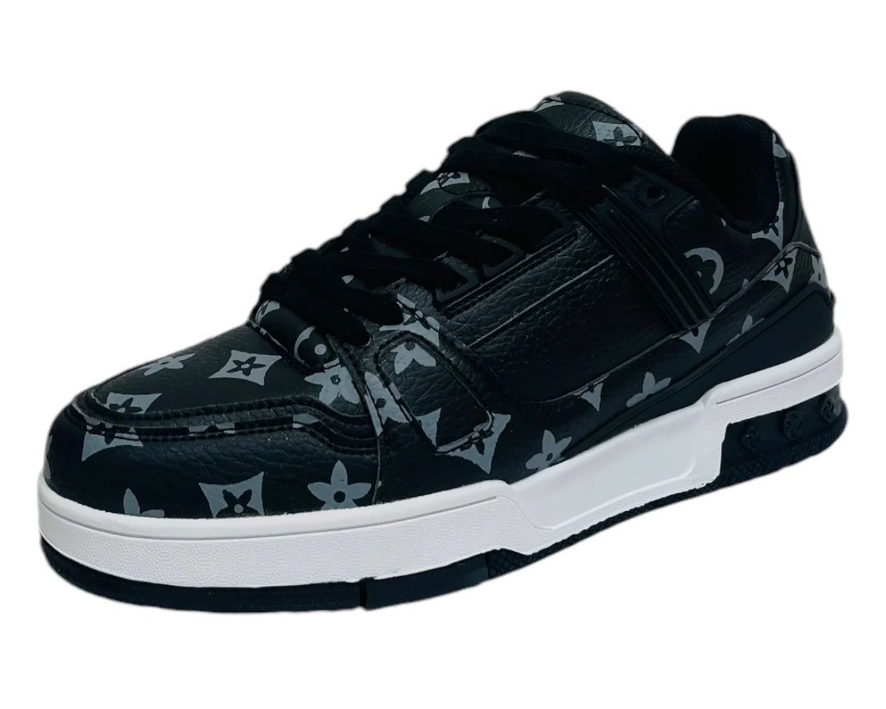 Men's Casual Faux Leather Lace Up Trainers