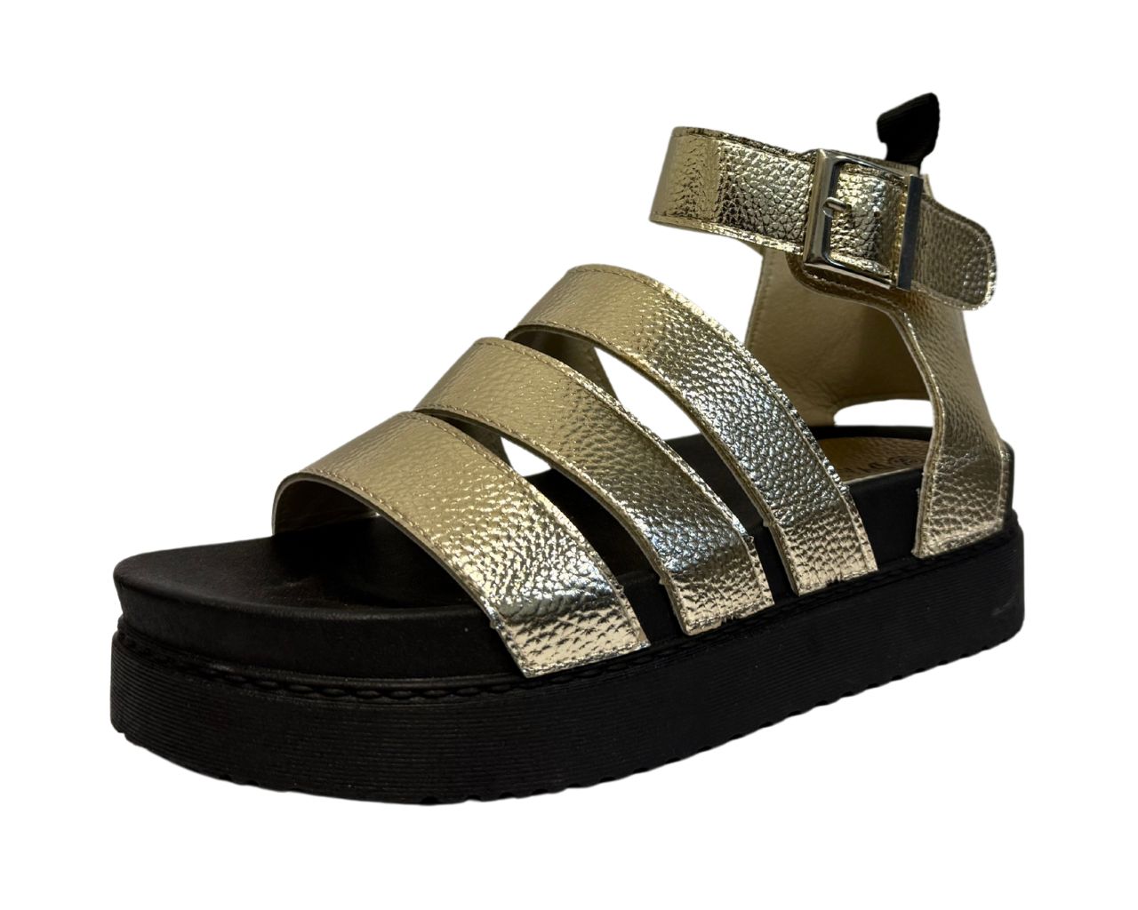 Women's Faux Leather Chunky Sole Gladiator Sandals