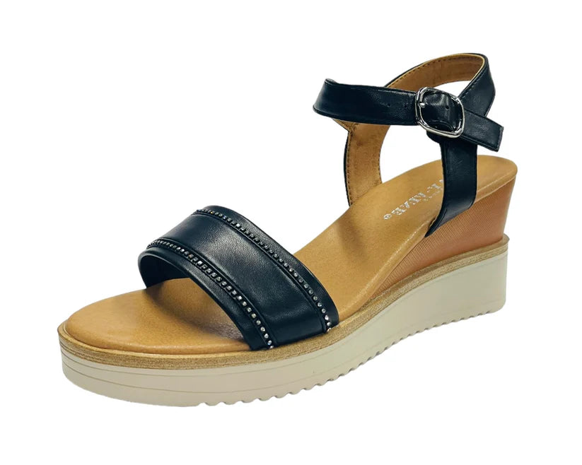 Women's Light Weight Wedge Heel Ankle Strap Sandals