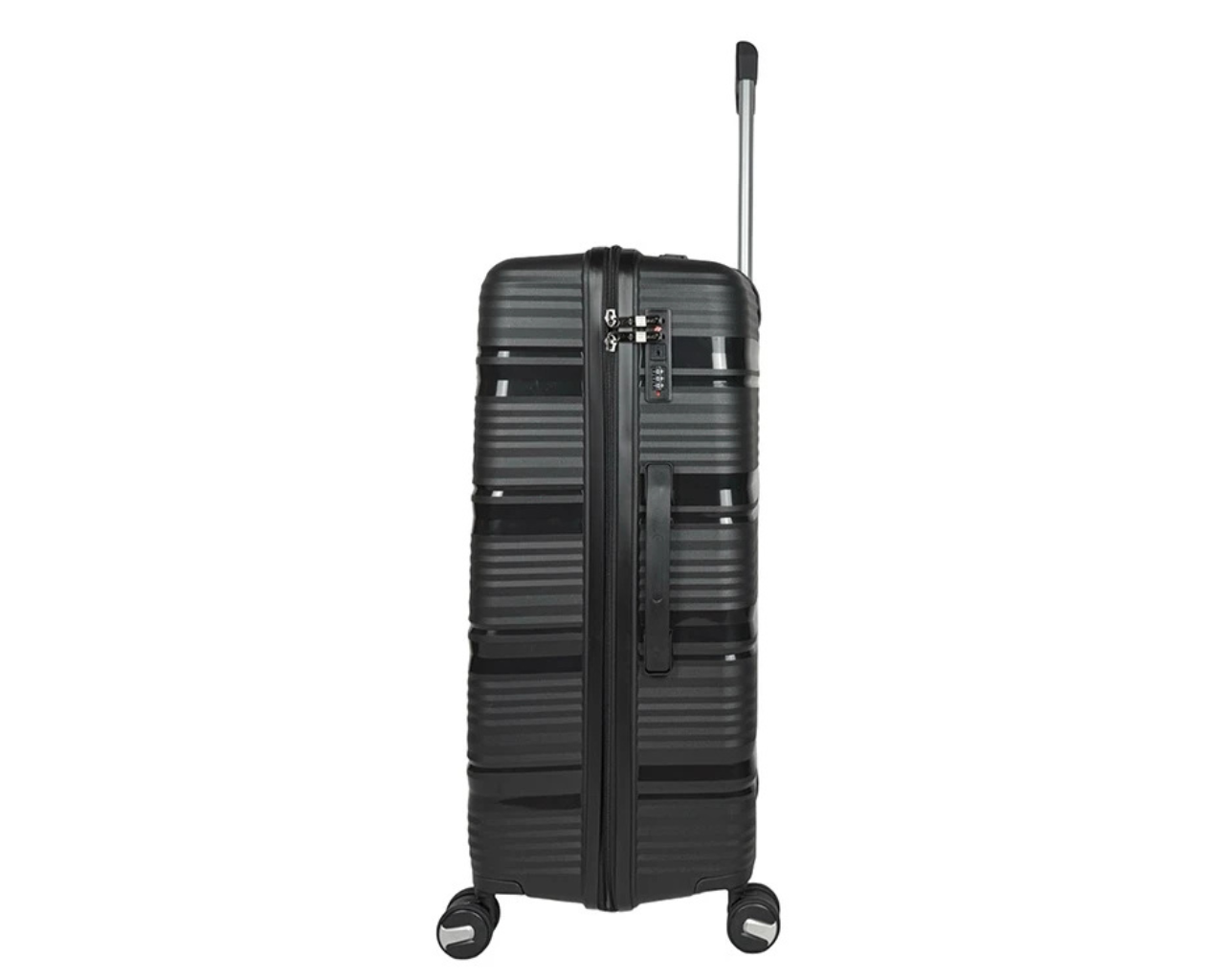 Hard Shell Lightweight Set of 3 Polypropylene Suitcases with Expandable Gusset