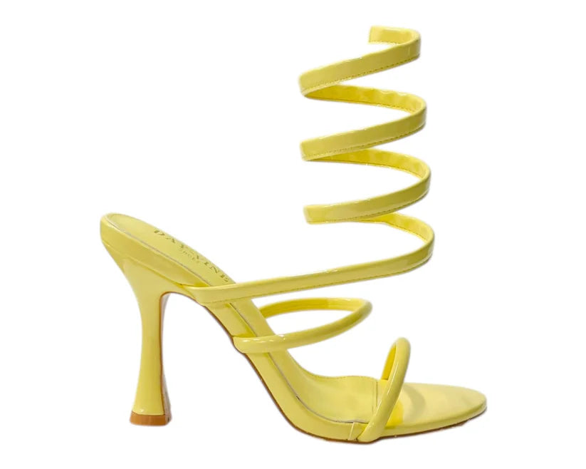 Women's Snake Anklet Round Toe High Heel Sandals