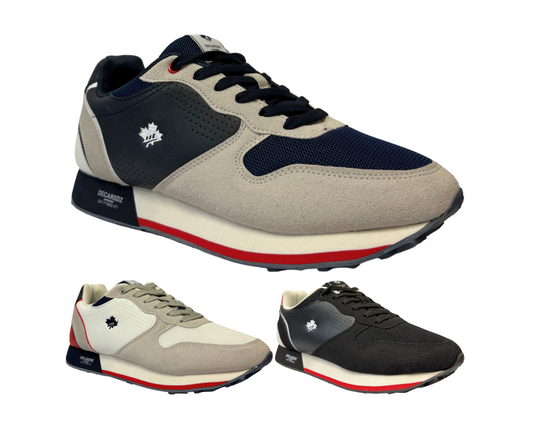 Men's Casual Faux Leather Lace Up Trainers