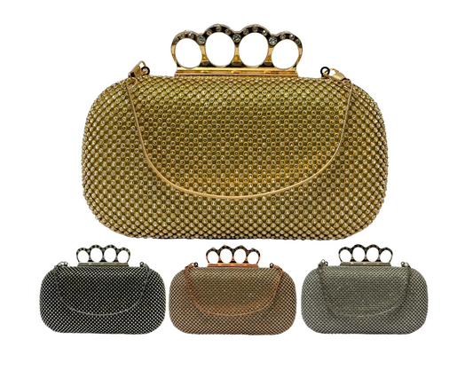 Women Girls Diamante Glitter Clutch Hand Bag