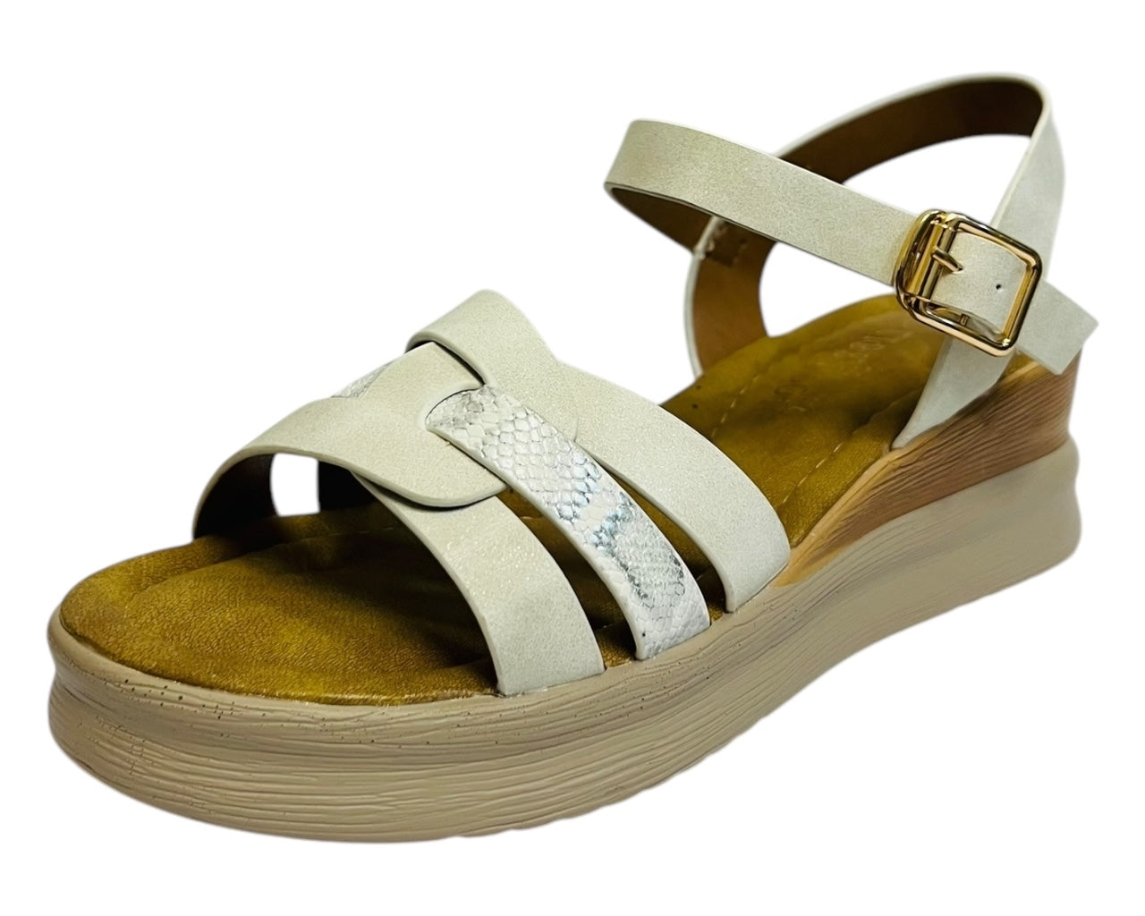 Women's Light Weight  Ankle Strap Padded Wedge Sandals