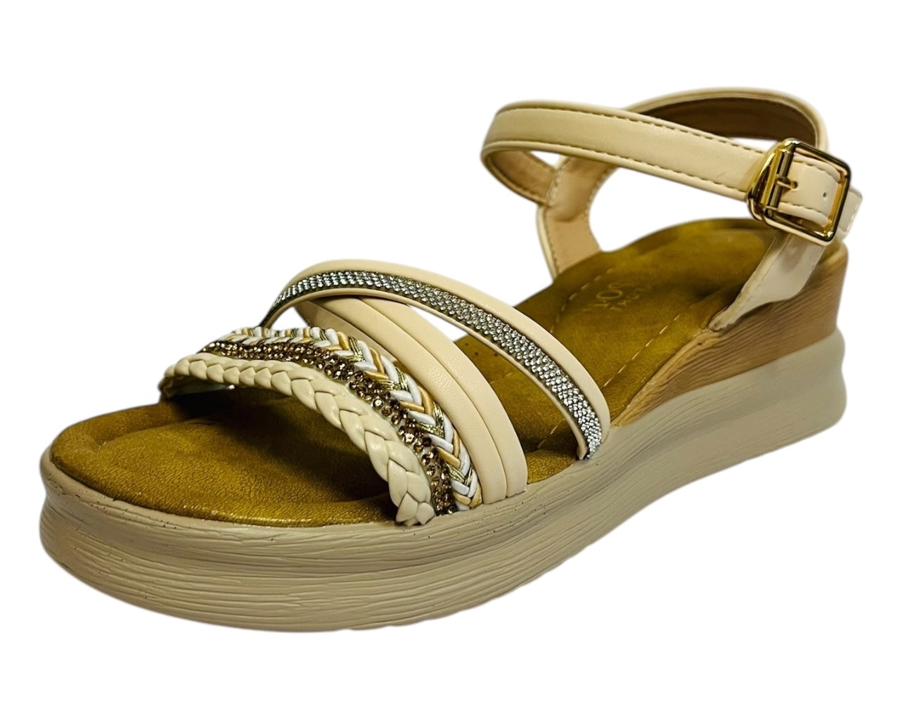 Women's Light Weight  Ankle Strap Padded Wedge Sandals